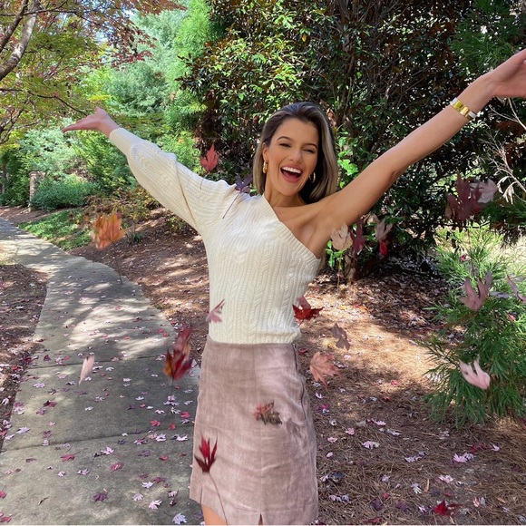 She and Sky Dresses & Skirts - She and Sky Taupe Suede Skirt